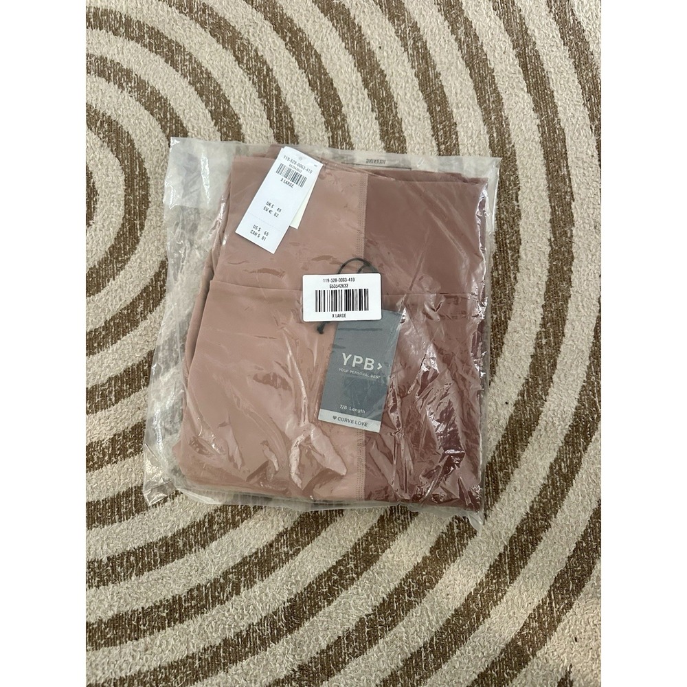 Abercrombie YPB‎ Leggings NWT XL Sculpt LUX Curve Love 7/8 Mauve Colorblock - Picture 6 of 6